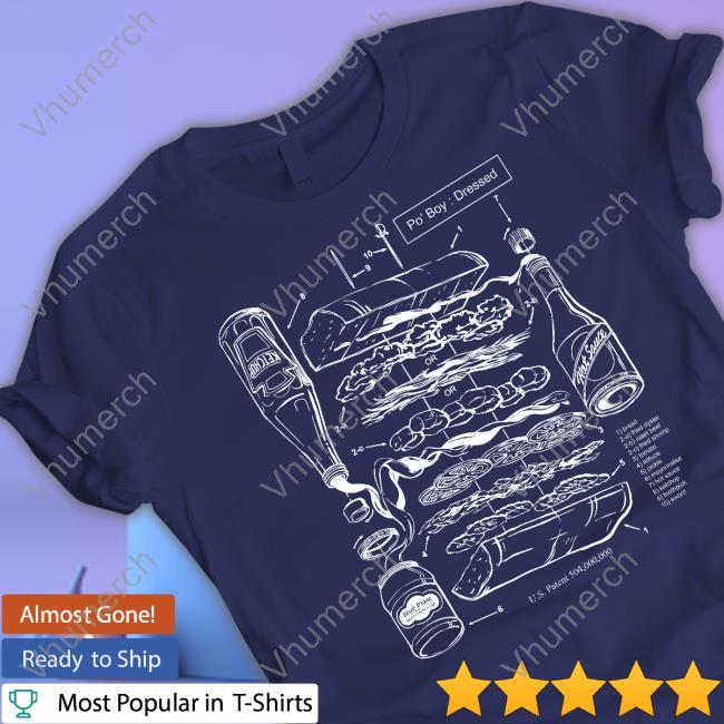 Po-Boy Dressed Us Patent 504000000 Official Shirt