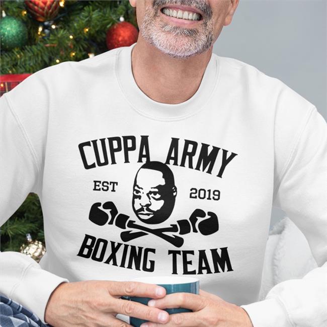 Cuppa Army Est 2019 Boxing Team Shirt White Beetlejuice Green