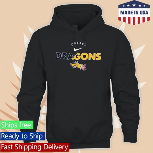 Youth Drexel Dragons Blue Core Cotton Logo Hoodie Sweatshirt