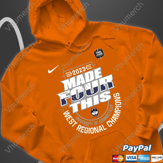 Uconn Huskies 2023 Ncaa Men's Basketball Tournament March Madness Final Four Regional Champions Hoodie