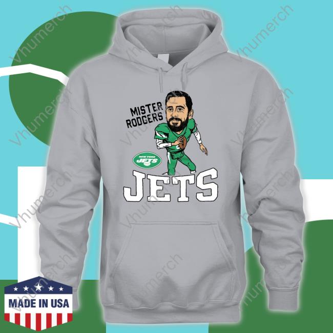 New York Jets Aaron Rodgers Homage Green Caricature T Shirts New York Jets Aaron Rodgers Homage Green Caricature T-Shirt
