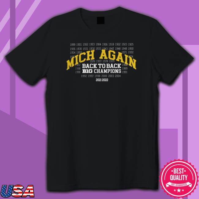 Valiant University Of Michigan Hockey Mich-Again Back-To-Back Big Ten Tournament Champions Nil shirt, hoodie, tank top, sweater and long sleeve t-shirt