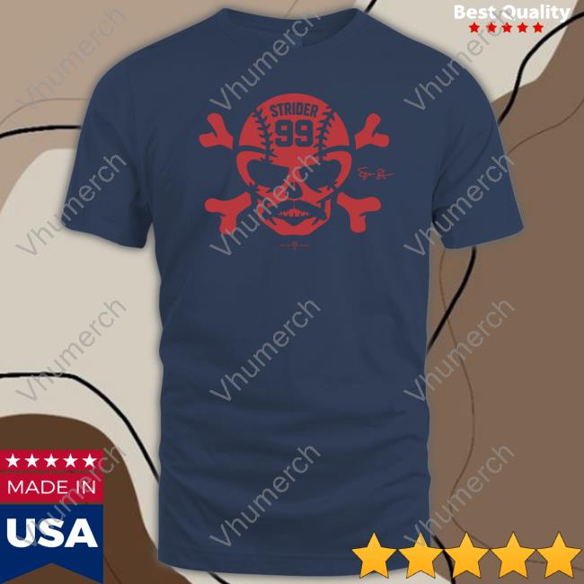 Strider 99 Skull Long Sleeve Tee Max Fried Wearing Spencer Strider Skull Hoodie