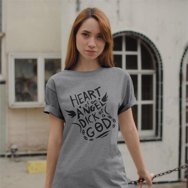 Nucleose's Artist Shop Heart Of An Angel Dick Of A God Long Sleeve T Shirt