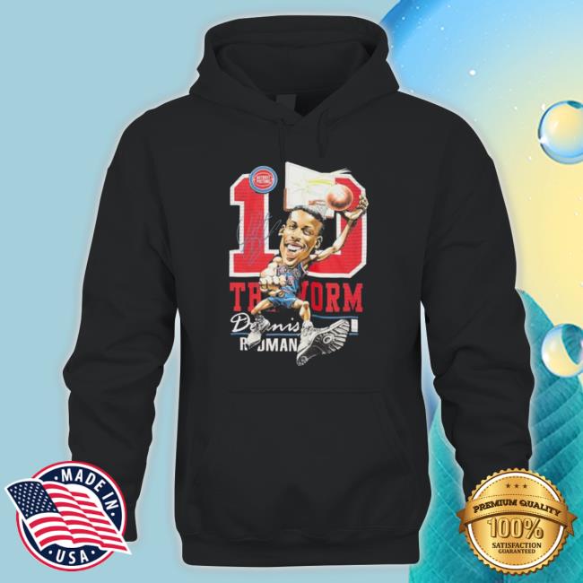 Dennis Rodman Detroit Pistons Mitchell & Ness Hardwood Classics Caricature shirt