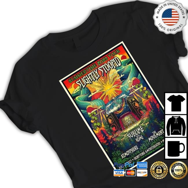 Official Slightly Stoopid Summertime Tour 2023 Poster shirt