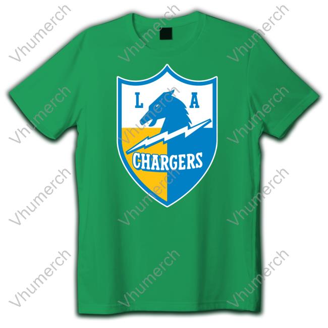 Shayla Wearing Los Angeles Chargers Vintage Shield Logo Tees