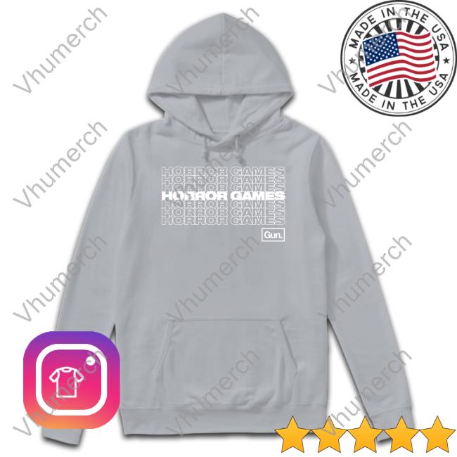 Guns Merch Horror Games Shirts Horror Games Hoodied Sweatshirt Guns Merch