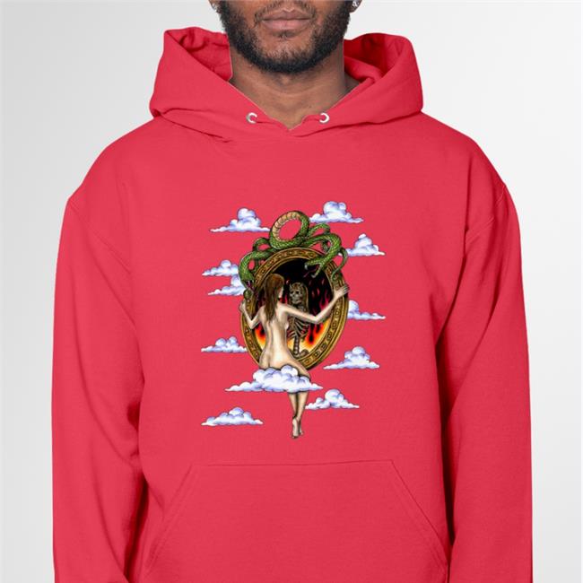 Marcos Alvarado Mirror Mirror In The Sky Ice Blue Tee Hoodie