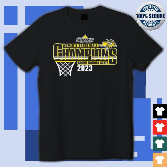 Premium Blue 84 South Dakota State Jackrabbits 2023 Basketball Summit League Champions shirt