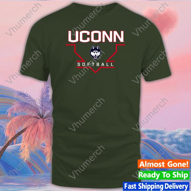 Uconn Huskies Homeplate Softball Long Sleeve T Shirt
