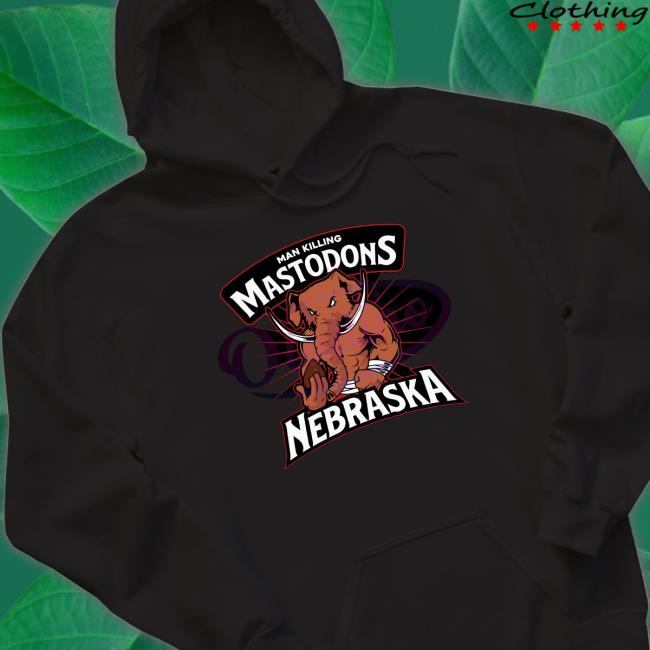 Man Killing Mastodon Nebraska Complete With Mascot Crewneck Sweatshirt Man Killing Mastodon Nebraska Complete With Mascot T-Shirt
