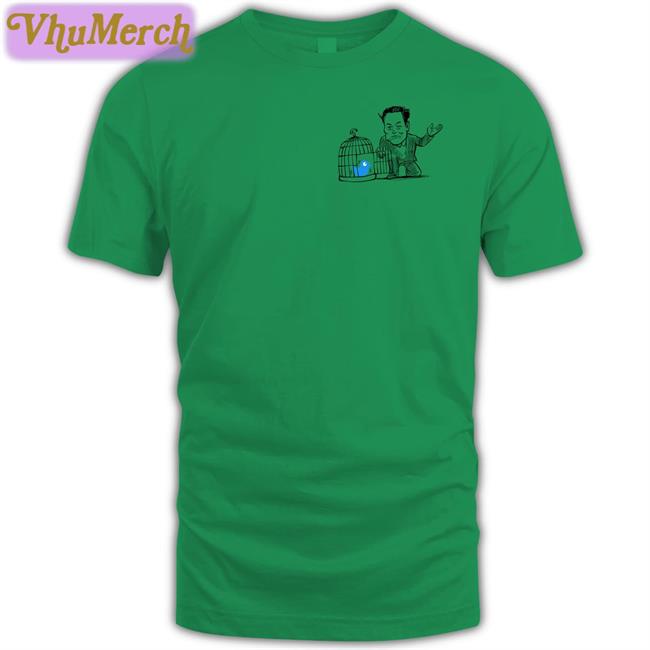 Twitter Blue Bird Is Freed And Elon Musk Tee Shirt