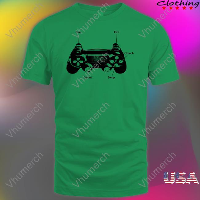 Aim Fire Sprint Jump Crouch Tees