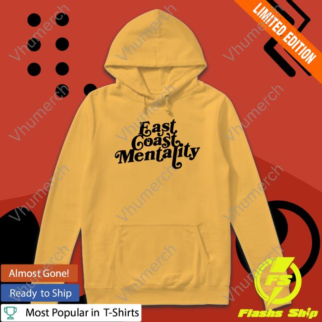 East Coast Mentality T-Shirt Barstool Sports East Coast Mentality Ribbed Champion Hooded Sweatshirt