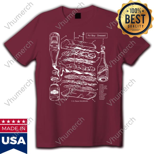Po-Boy Dressed Us Patent 504000000 Long Sleeve Tee Shirt Po-Boy Dressed Us Patent 504000000 Sweatshirt