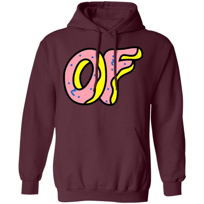 Men's Odd Future Donut Logo Hoodie Red T Shirt Men's Odd Future Donut Logo Hoodie Red T Shirt