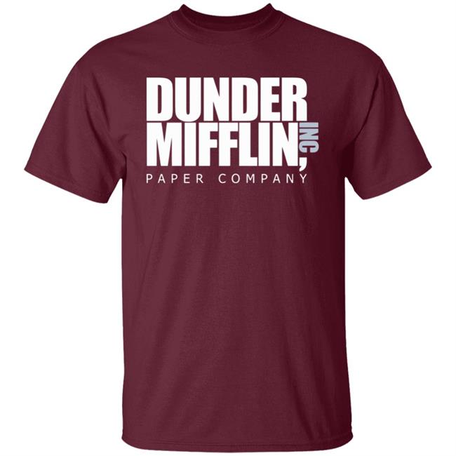 The Office TV Show Dunder Mifflin Paper Men's Black T-Shirt The Office TV Show Dunder Mifflin Paper Men's Black T-Shirt