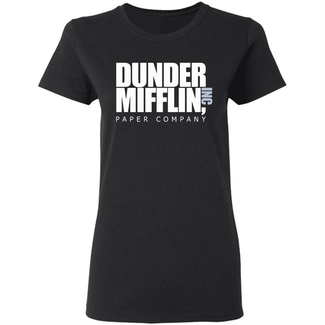 The Office TV Show Dunder Mifflin Paper Men's Black T-Shirt The Office TV Show Dunder Mifflin Paper Men's Black T-Shirt