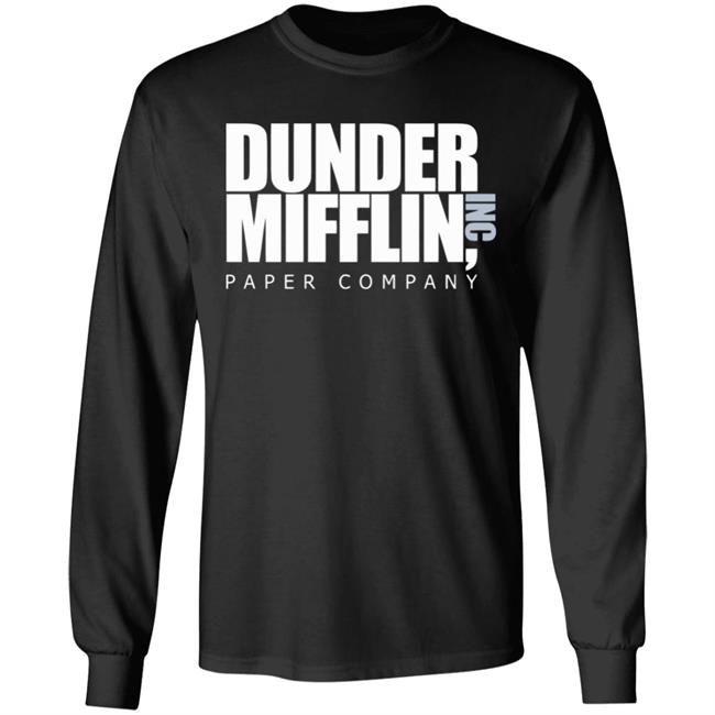 The Office TV Show Dunder Mifflin Paper Men's Black T-Shirt The Office TV Show Dunder Mifflin Paper Men's Black T-Shirt
