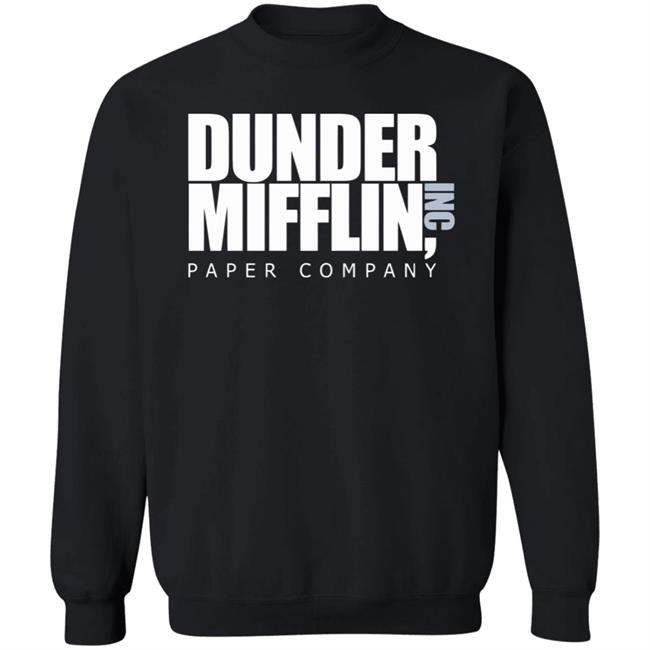 The Office TV Show Dunder Mifflin Paper Men's Black T-Shirt The Office TV Show Dunder Mifflin Paper Men's Black T-Shirt
