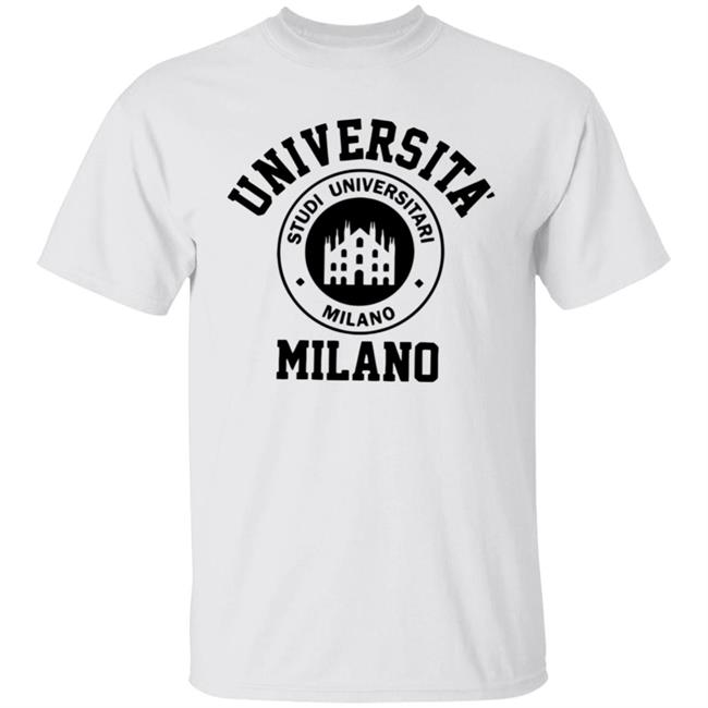 Universita Milano T Shirt White Hoodie Sweatshirt