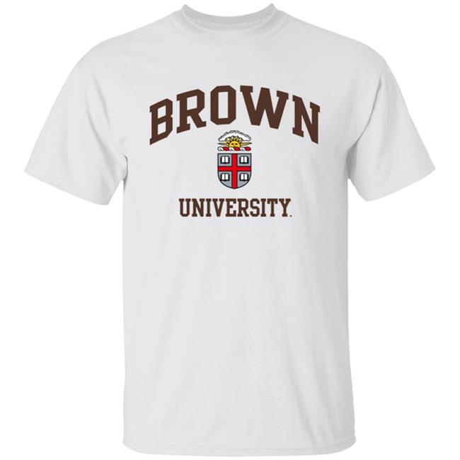 Brown University Men's Crew-Neck Sweatshirt-White