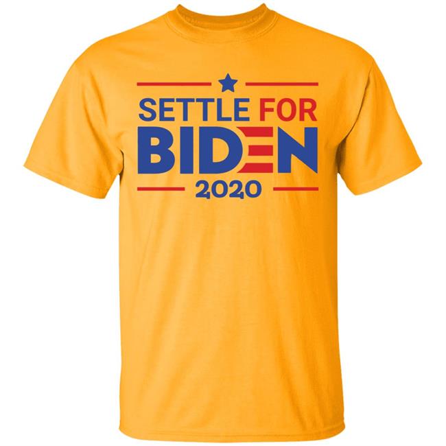 Settle For Biden T Shirt White Cothing plus size Settle For Biden T Shirt White Cothing plus size