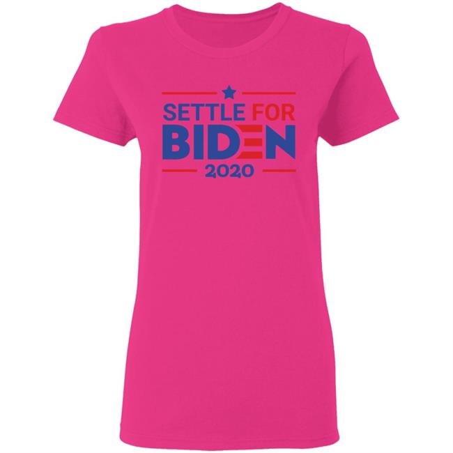 Settle For Biden T Shirt White Cothing plus size Settle For Biden T Shirt White Cothing plus size