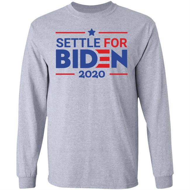 Settle For Biden T Shirt White Cothing plus size Settle For Biden T Shirt White Cothing plus size