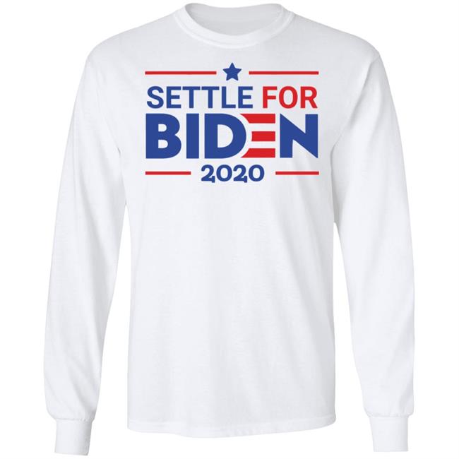 Settle For Biden T Shirt White Cothing plus size Settle For Biden T Shirt White Cothing plus size