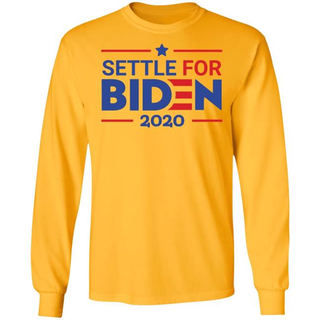 Settle For Biden T Shirt White Cothing plus size Settle For Biden T Shirt White Cothing plus size