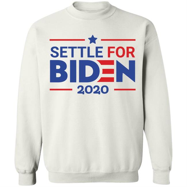 Settle For Biden T Shirt White Cothing plus size Settle For Biden T Shirt White Cothing plus size