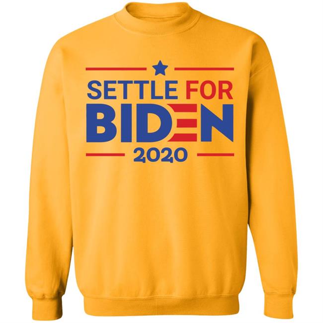 Settle For Biden T Shirt White Cothing plus size Settle For Biden T Shirt White Cothing plus size