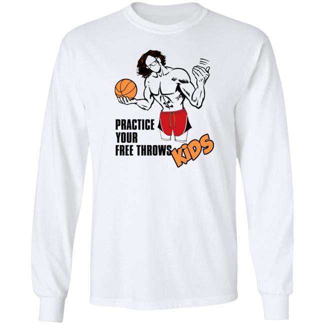 Nick Buccelli Practice Your Free Throws Kids Shirt No Dunks Nick Buccelli Practice Your Free Throws Kids Shirt No Dunks