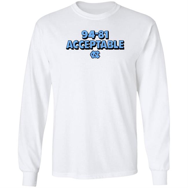 North Carolina Basketball 94-81 Acceptable Shirt Darren Rovell North Carolina Basketball 94-81 Acceptable Shirt Darren Rovell