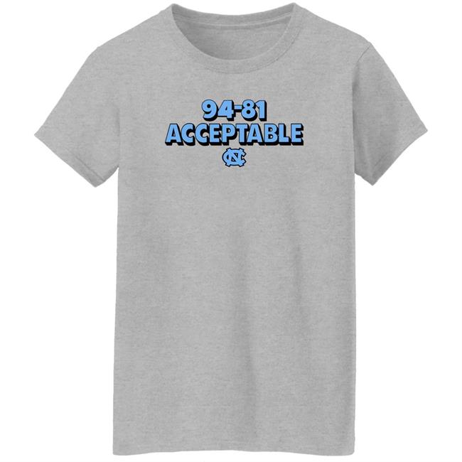 North Carolina Basketball 94-81 Acceptable Shirt Darren Rovell North Carolina Basketball 94-81 Acceptable Shirt Darren Rovell
