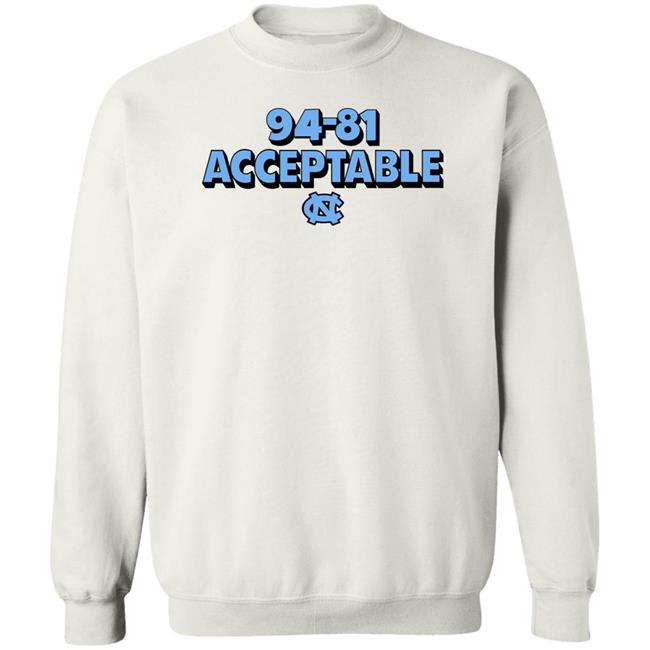 North Carolina Basketball 94-81 Acceptable Shirt Darren Rovell North Carolina Basketball 94-81 Acceptable Shirt Darren Rovell