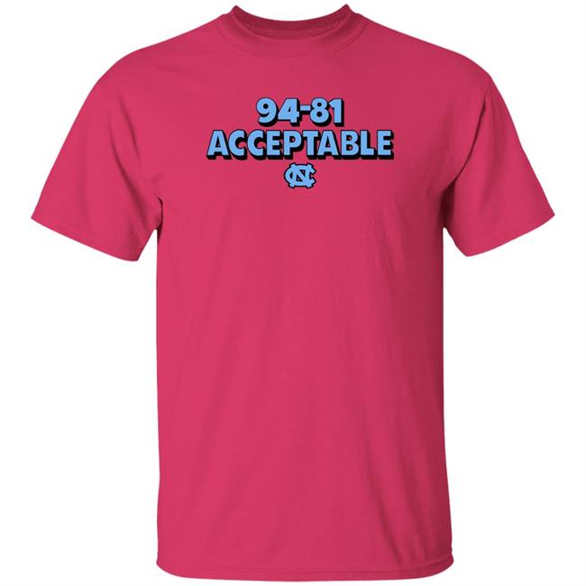 North Carolina Basketball 94-81 Acceptable Shirt Darren Rovell North Carolina Basketball 94-81 Acceptable Shirt Darren Rovell