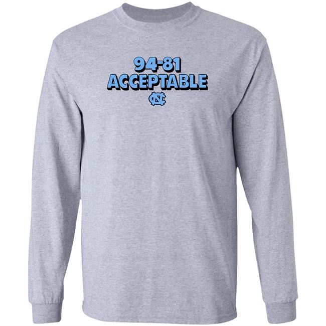 North Carolina Basketball 94-81 Acceptable Shirt Darren Rovell North Carolina Basketball 94-81 Acceptable Shirt Darren Rovell