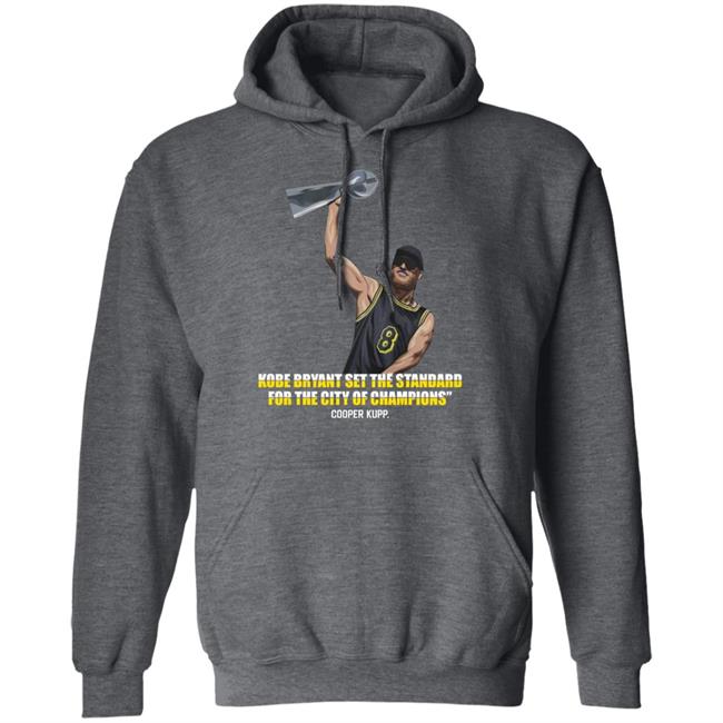 Cooper Kupp Kobe Bryant Set The Standard For The City Of Champions Shirt Cooper Kupp Kobe Bryant Set The Standard For The City Of Champions Shirt