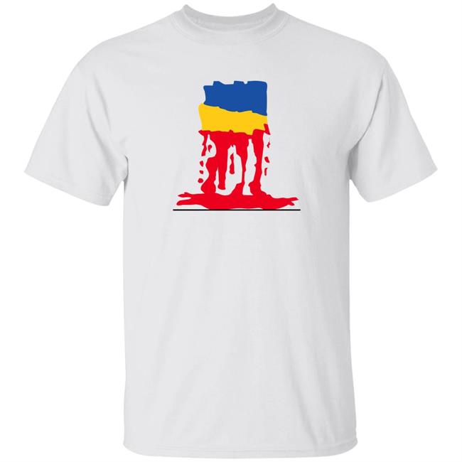 Blood Stained Ukraine Flag Shirt Paul Husband Ukrainian Flag Blood Flow Shirt