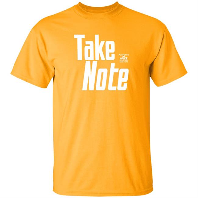 Utah Jazz Take Note Playoffs 2022 Shirt Jazz Uniform Tracker