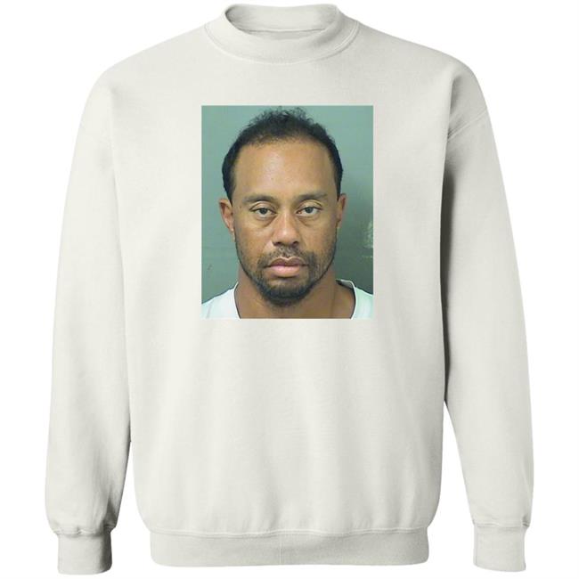 Fan Wearing Tiger Woods Mugshot Shirt Wegent Fan Wearing Tiger Woods Mugshot Shirt Wegent