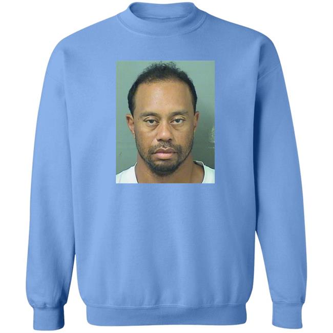 Fan Wearing Tiger Woods Mugshot Shirt Wegent Fan Wearing Tiger Woods Mugshot Shirt Wegent