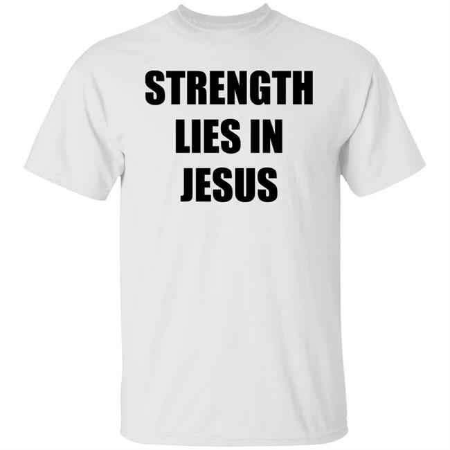 David Alaba Wearing Los Blancos Live Strength Lies In Jesus Shirt