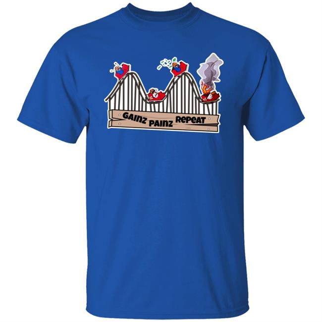 Gainz Painz Repeat Shirt Crypto Cred Degen Drops Merch