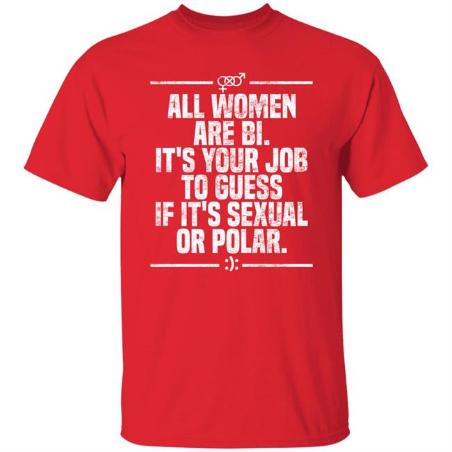All Women Are Bi It's Your Job To Guess If It's Sexual Or Polar Shirt Max Von Side-Eye