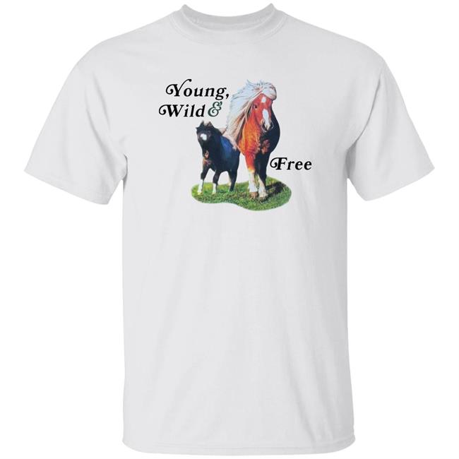 Caucasianjames Caucasian James Clothing Store Young Wild And Free Horses Shirt