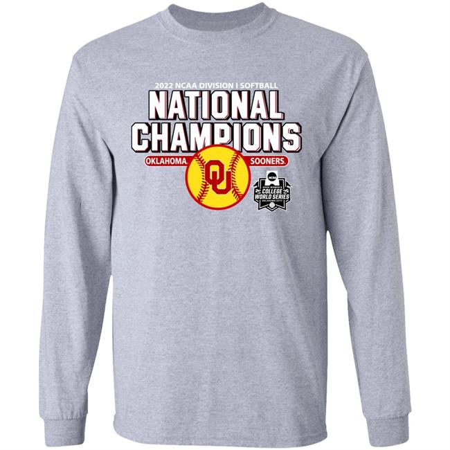 The Sooner Shop Men's Champion Charcoal Oklahoma Sooners 2022 Ncaa Softball T Shirt National Championship Shirt